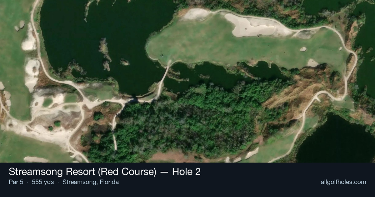 Hole 2 aerial at Streamsong Resort (Red Course)
