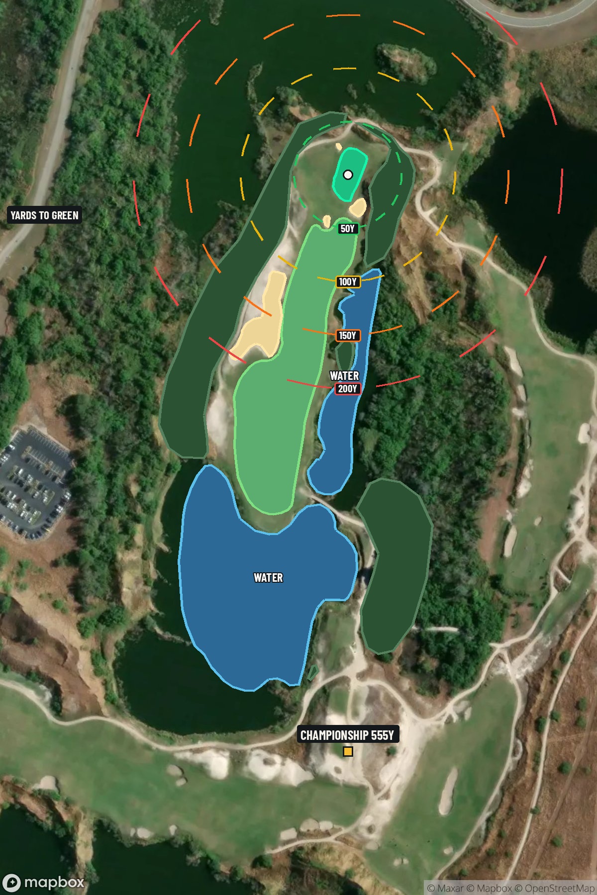 Hole 2 aerial at Streamsong Resort (Red Course)