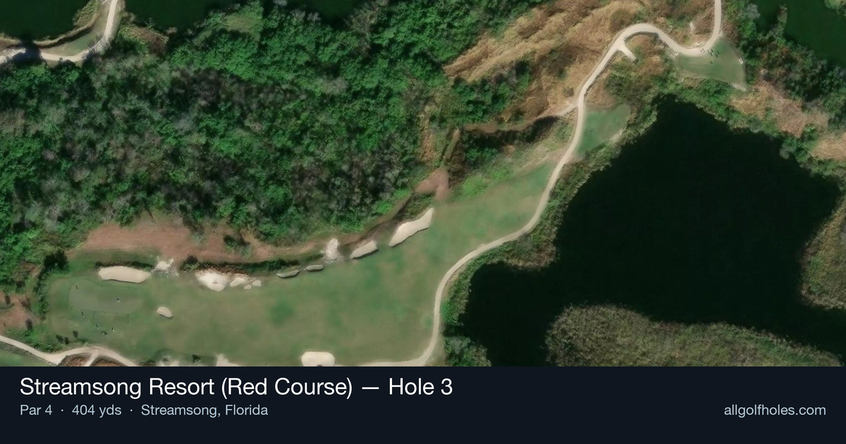 Hole 3 aerial at Streamsong Resort (Red Course)
