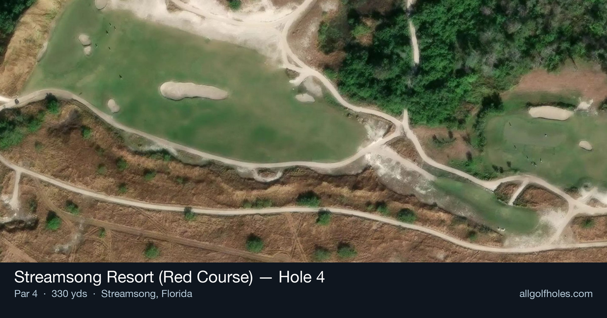 Hole 4 aerial at Streamsong Resort (Red Course)