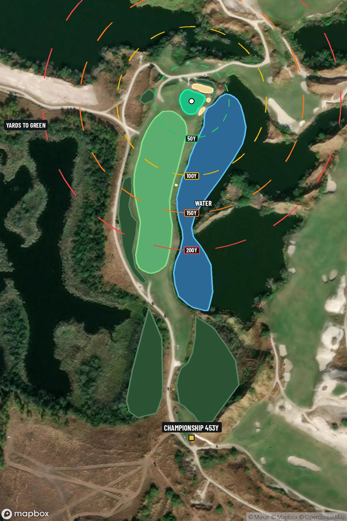 Hole 5 aerial at Streamsong Resort (Red Course)