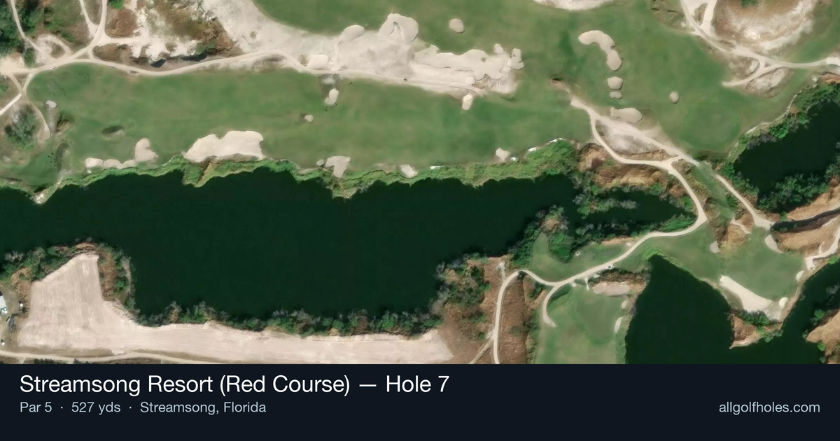 Hole 7 aerial at Streamsong Resort (Red Course)