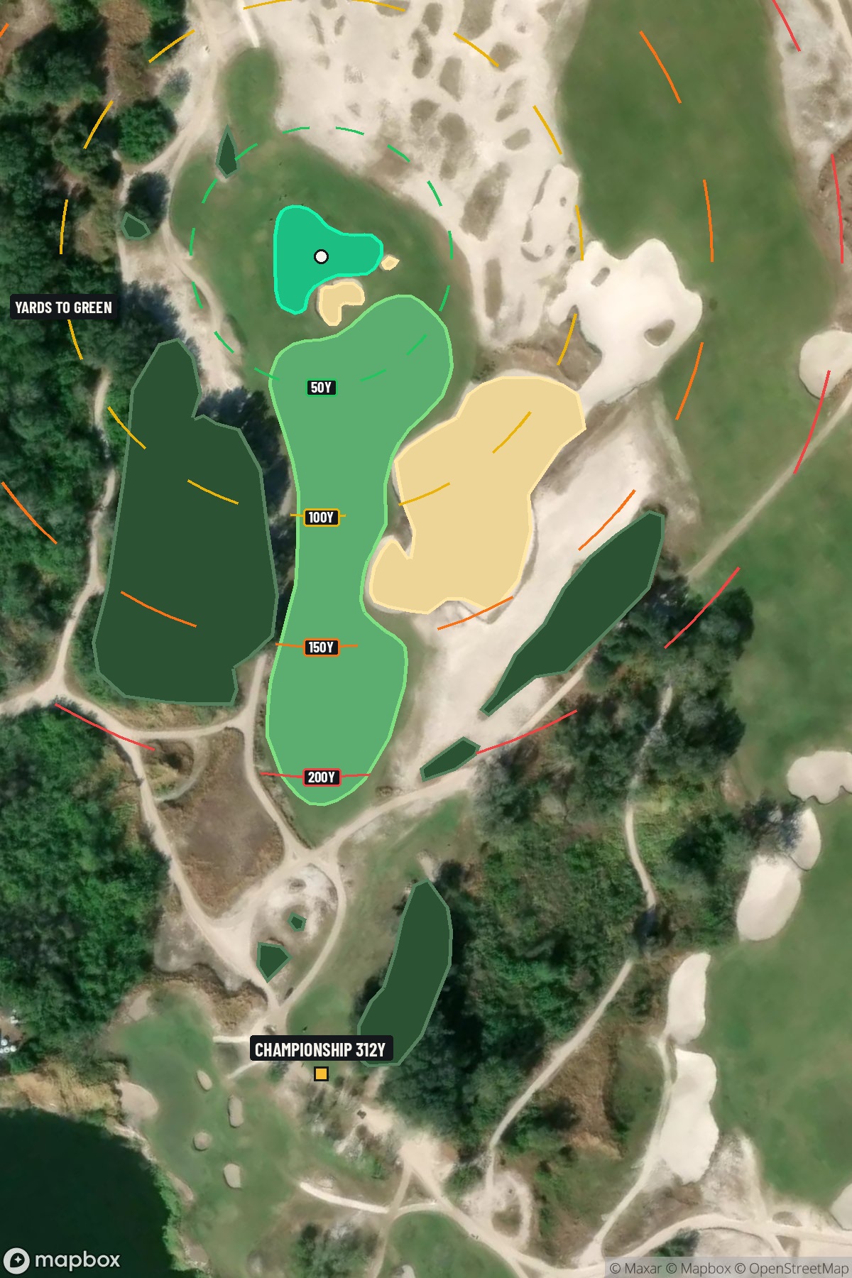 Hole 9 aerial at Streamsong Resort (Red Course)