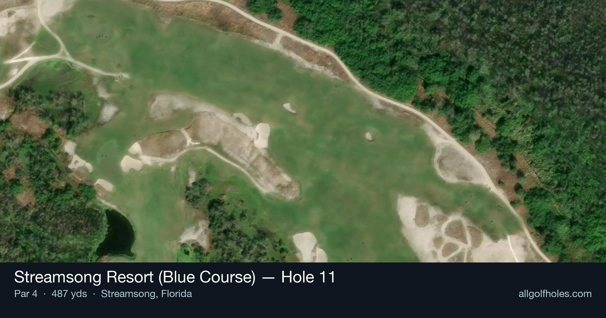 Hole 11 aerial at Streamsong Resort (Blue Course)