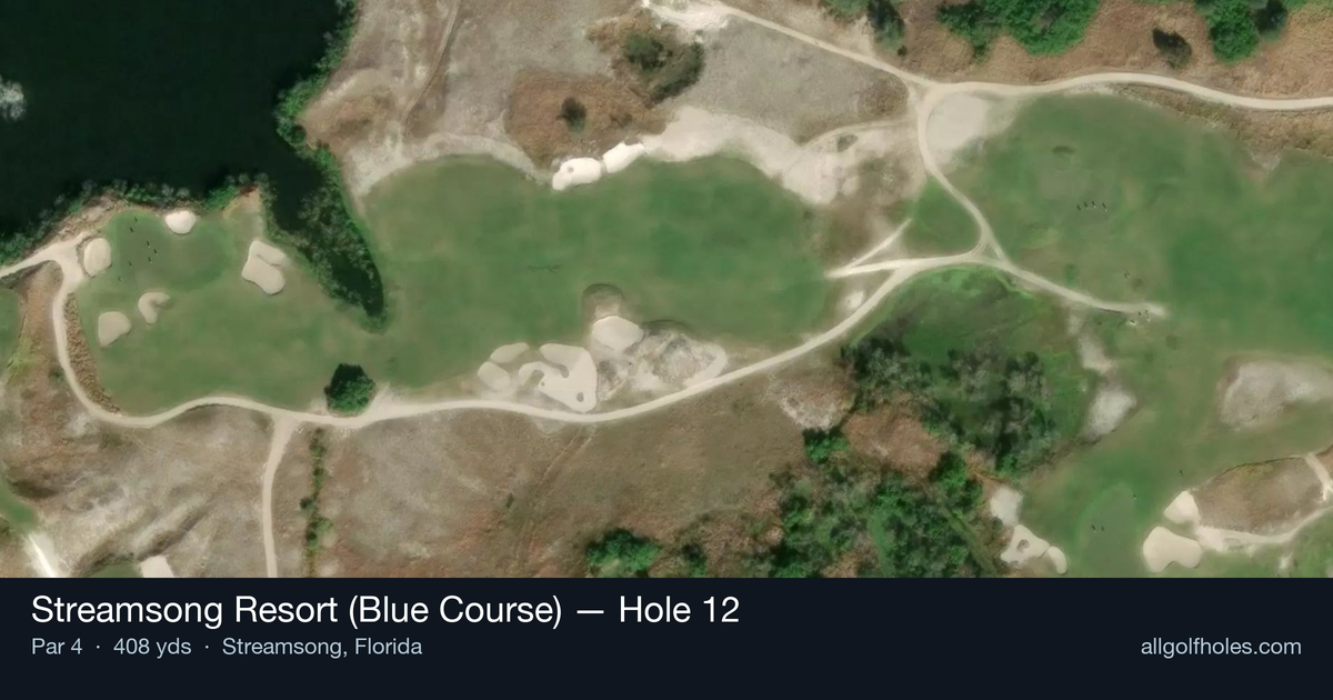 Hole 12 aerial at Streamsong Resort (Blue Course)