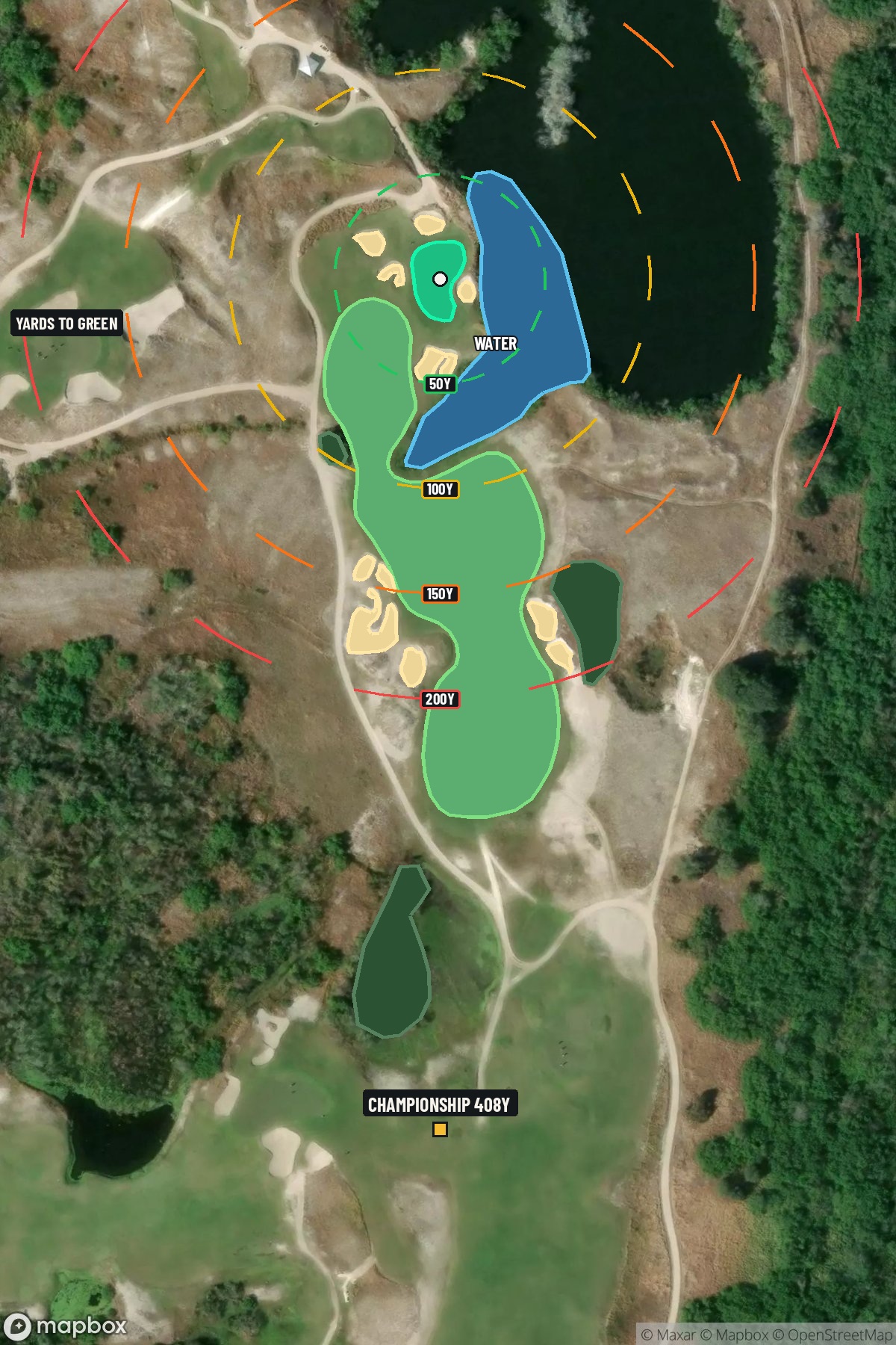 Hole 12 aerial at Streamsong Resort (Blue Course)