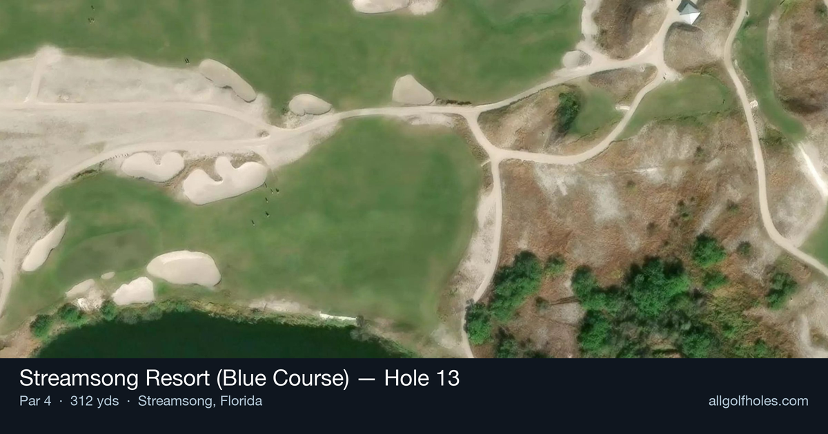 Hole 13 aerial at Streamsong Resort (Blue Course)