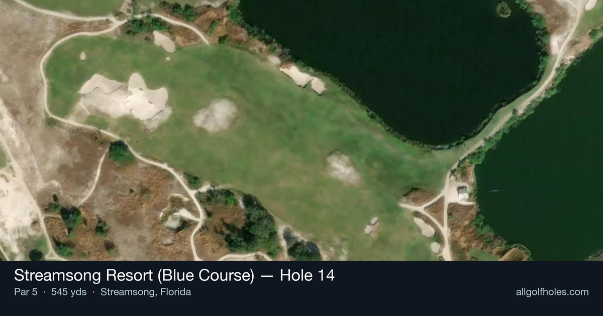 Hole 14 aerial at Streamsong Resort (Blue Course)
