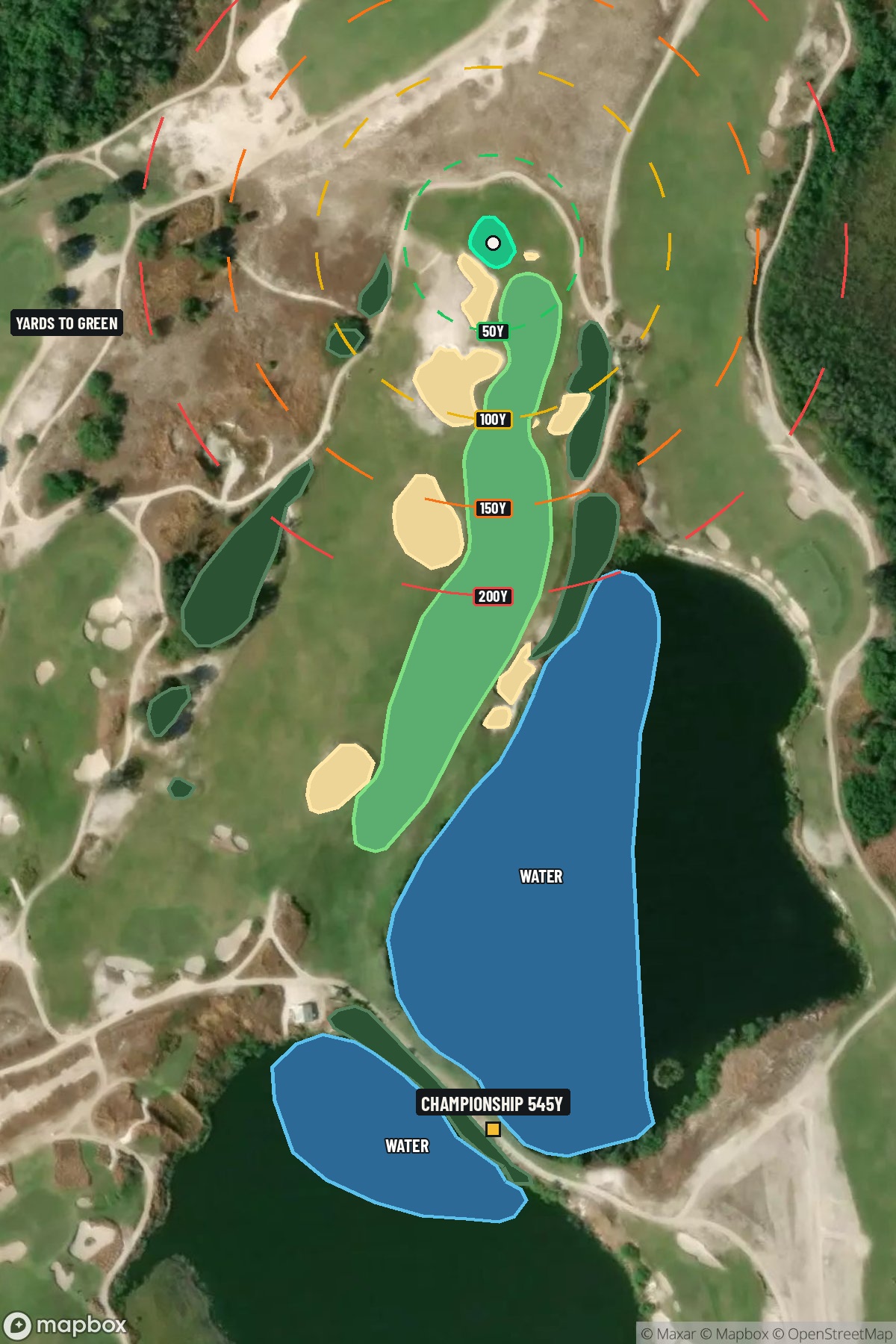 Hole 14 aerial at Streamsong Resort (Blue Course)