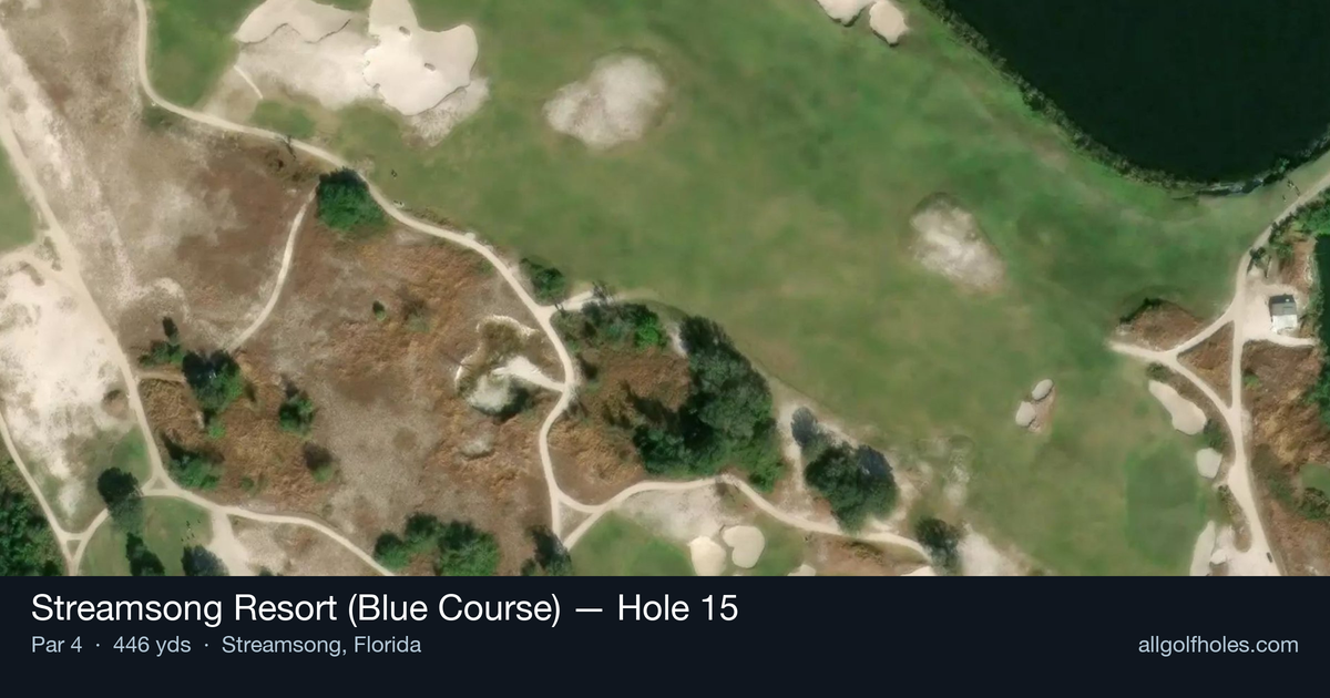 Hole 15 aerial at Streamsong Resort (Blue Course)