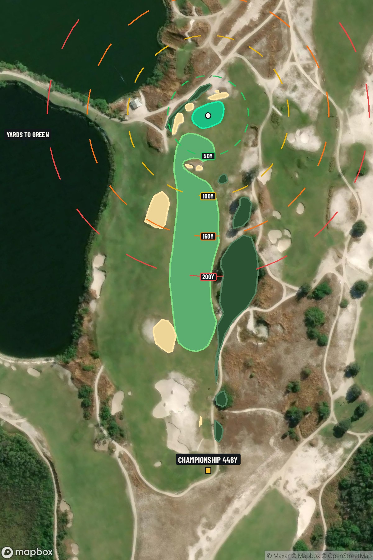 Hole 15 aerial at Streamsong Resort (Blue Course)