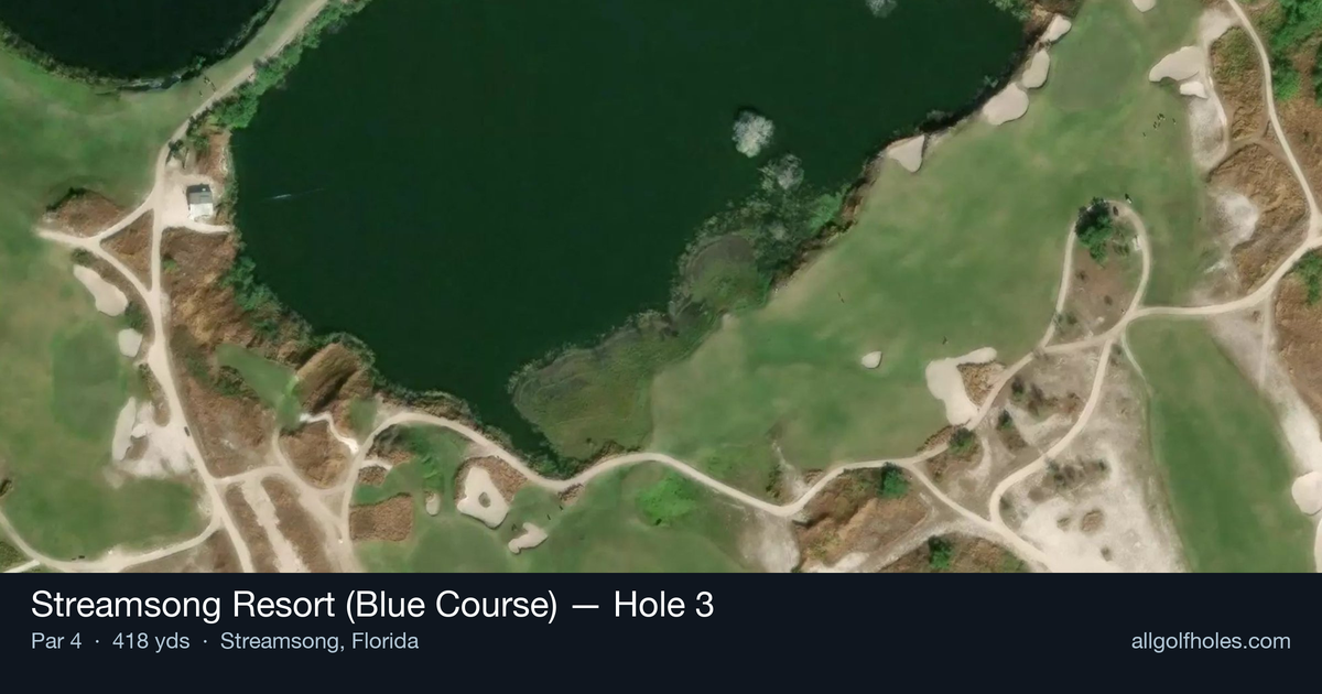 Hole 3 aerial at Streamsong Resort (Blue Course)