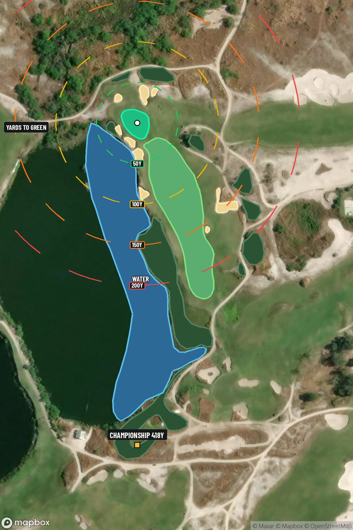 Hole 3 aerial at Streamsong Resort (Blue Course)