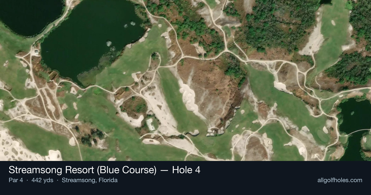 Hole 4 aerial at Streamsong Resort (Blue Course)