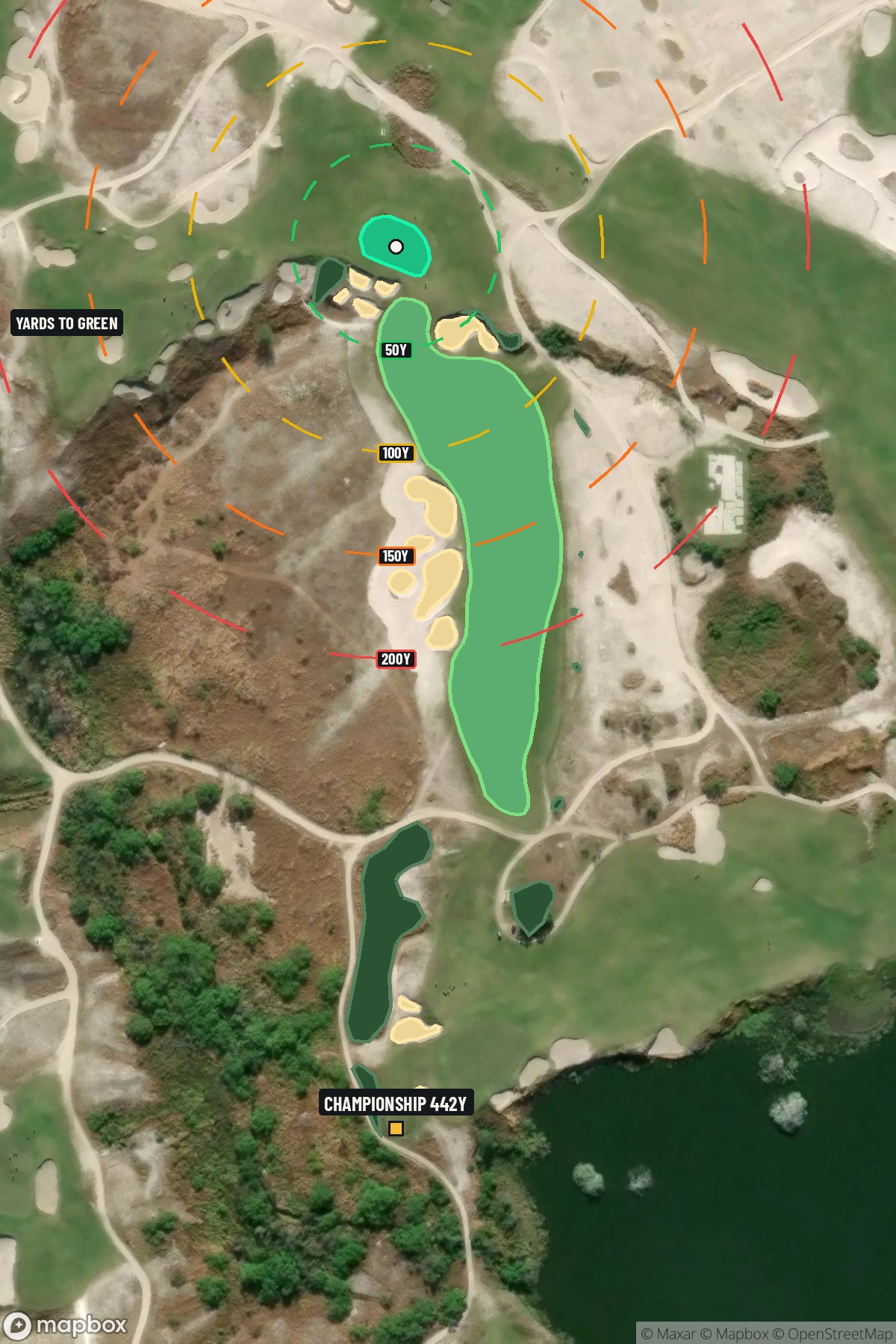 Hole 4 aerial at Streamsong Resort (Blue Course)
