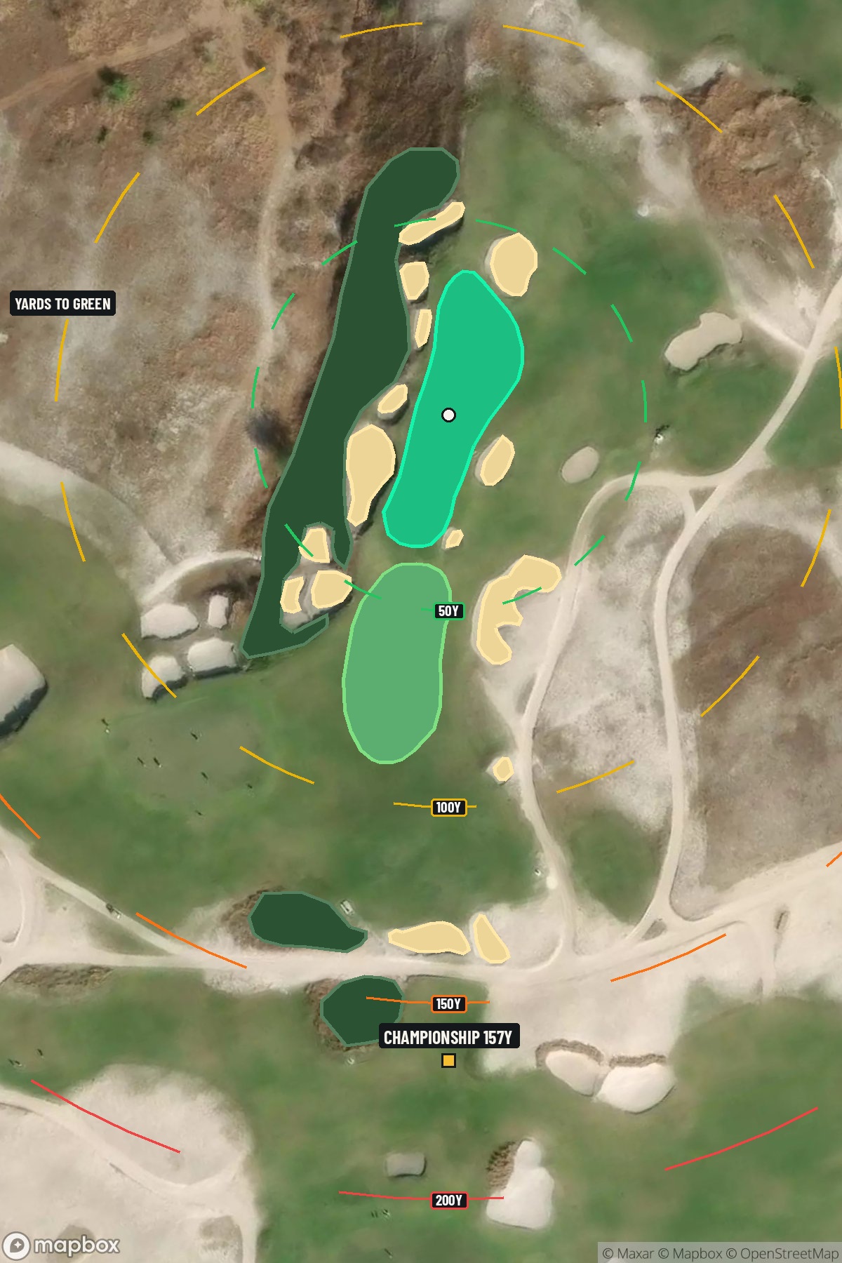 Hole 5 aerial at Streamsong Resort (Blue Course)