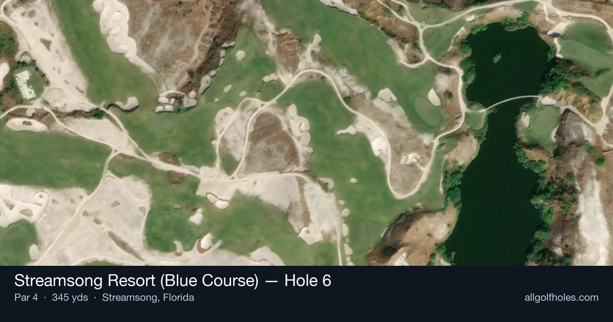 Hole 6 aerial at Streamsong Resort (Blue Course)