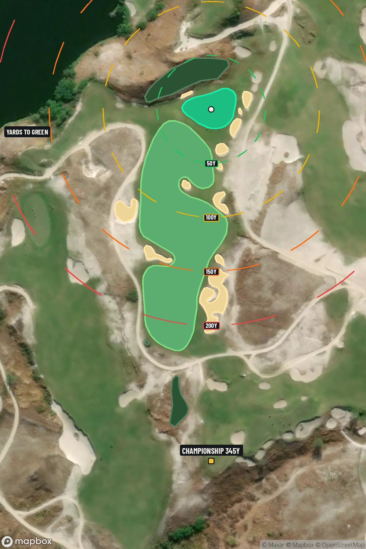 Hole 6 aerial at Streamsong Resort (Blue Course)