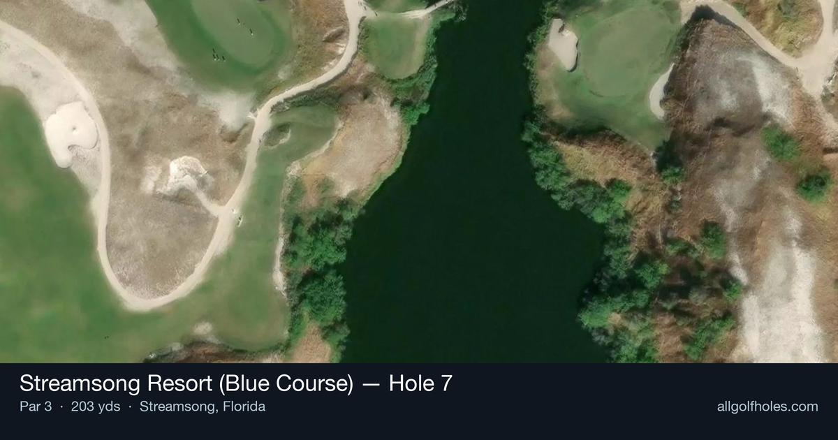 Hole 7 aerial at Streamsong Resort (Blue Course)
