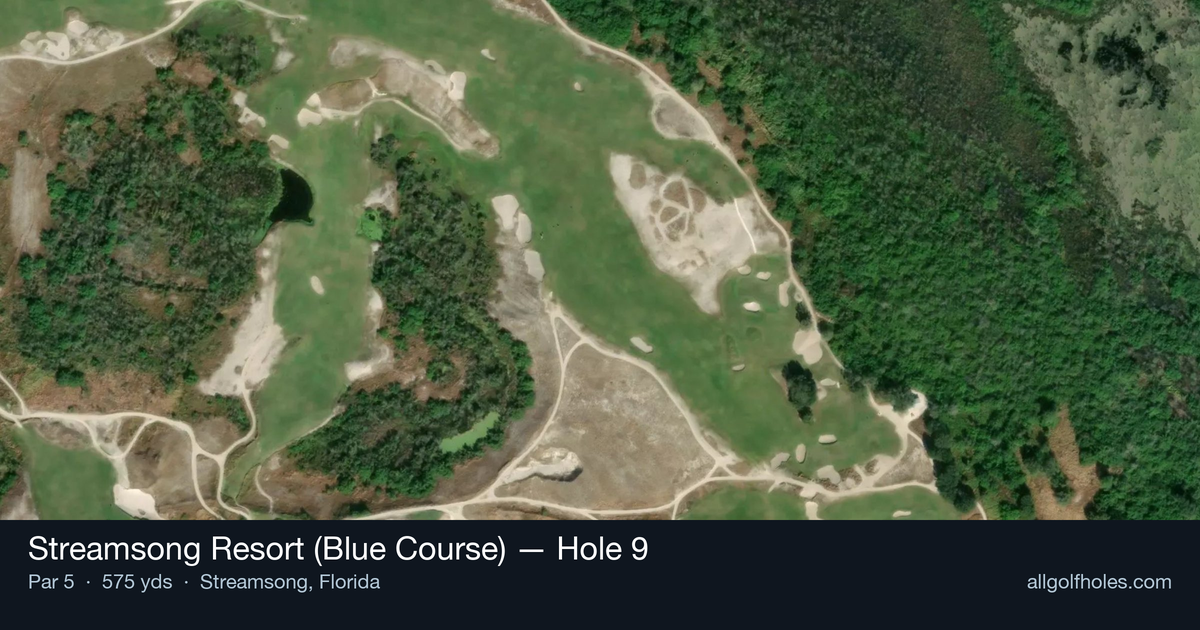 Hole 9 aerial at Streamsong Resort (Blue Course)