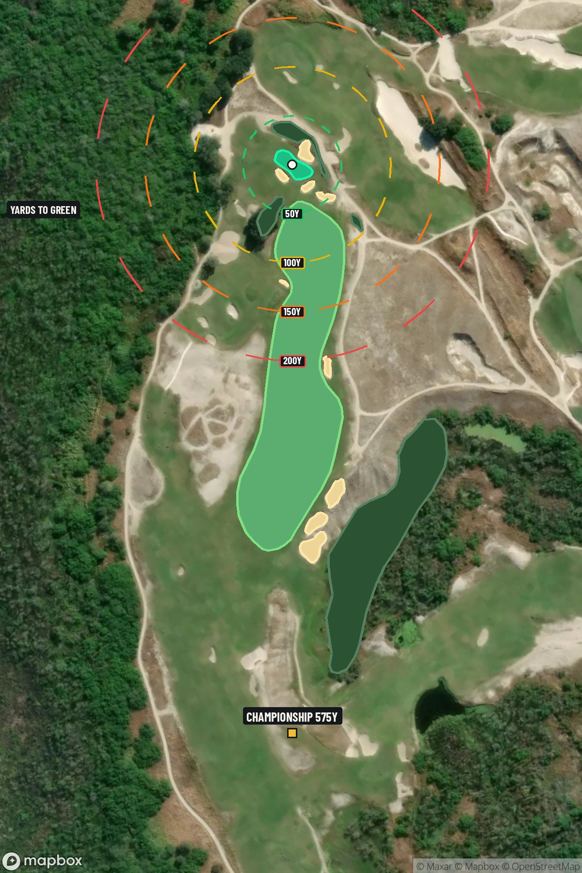 Hole 9 aerial at Streamsong Resort (Blue Course)