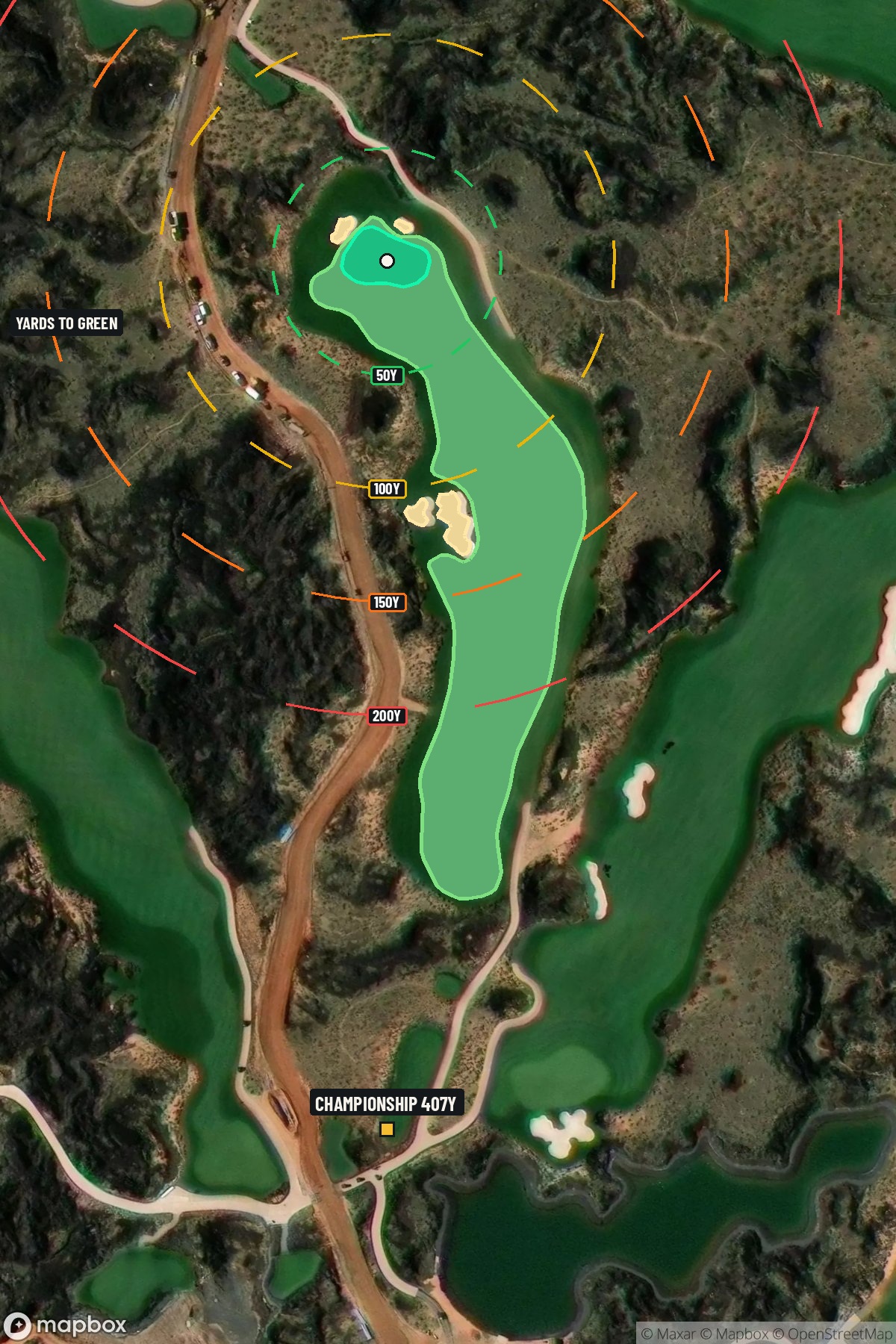 Hole 10 aerial at Black Desert Resort Golf Course