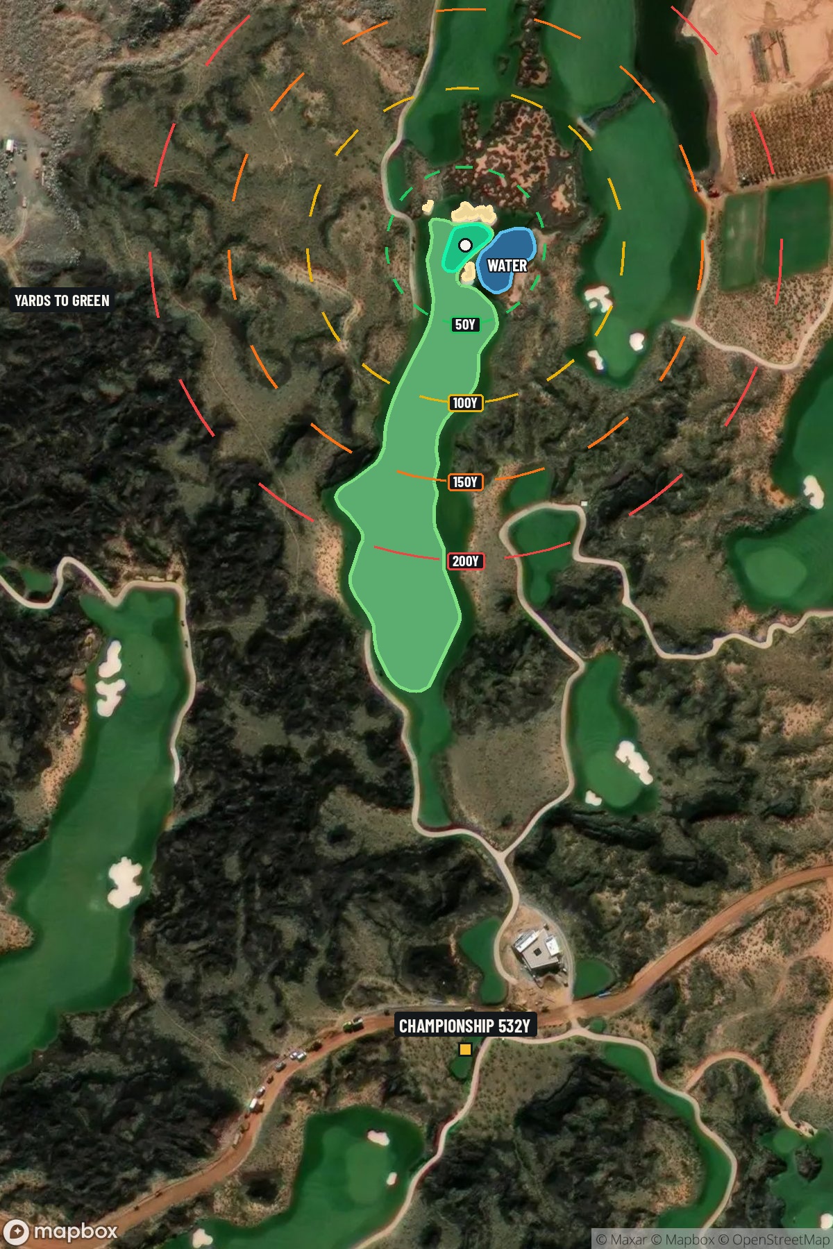 Hole 11 aerial at Black Desert Resort Golf Course