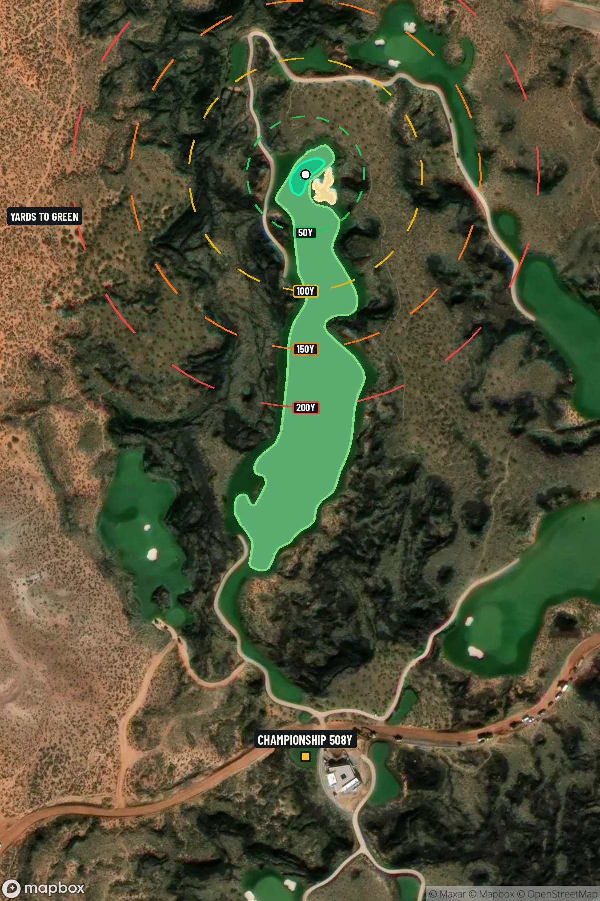 Hole 16 aerial at Black Desert Resort Golf Course