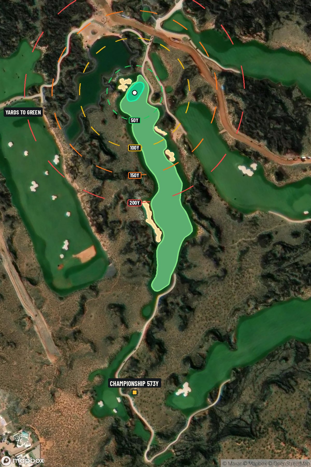 Hole 18 aerial at Black Desert Resort Golf Course