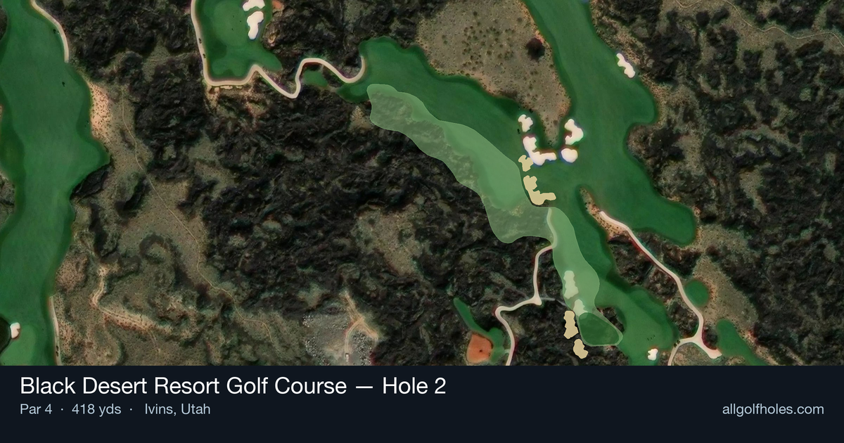 Hole 2 aerial at Black Desert Resort Golf Course