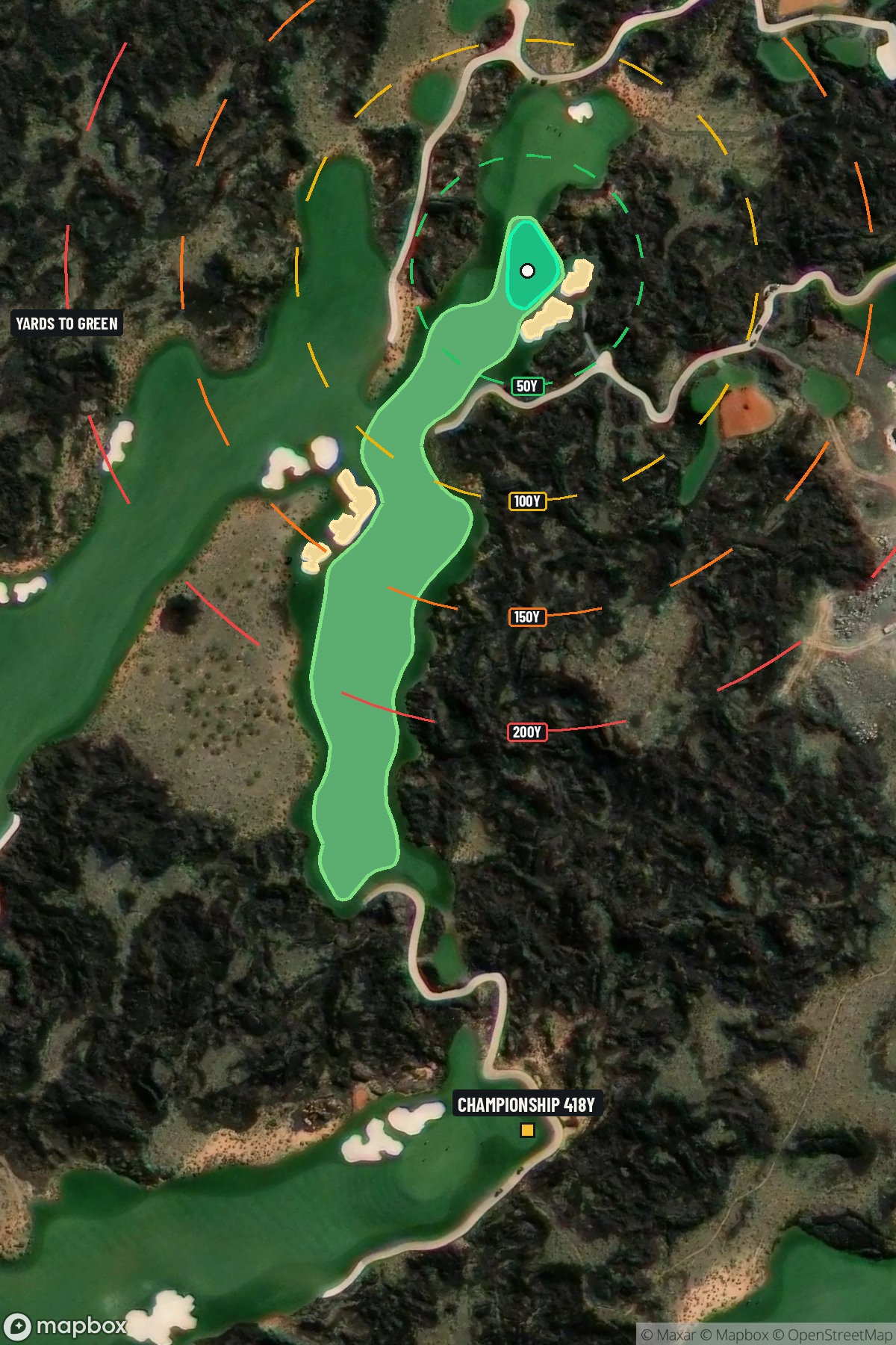 Hole 2 aerial at Black Desert Resort Golf Course