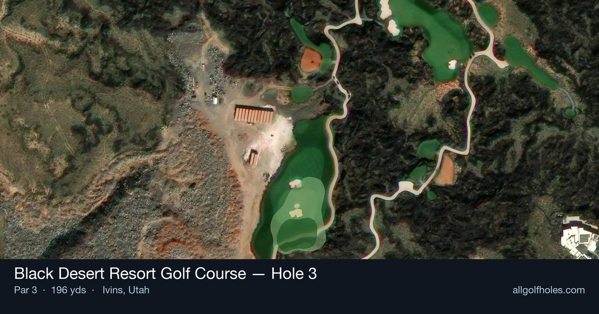 Hole 3 aerial at Black Desert Resort Golf Course