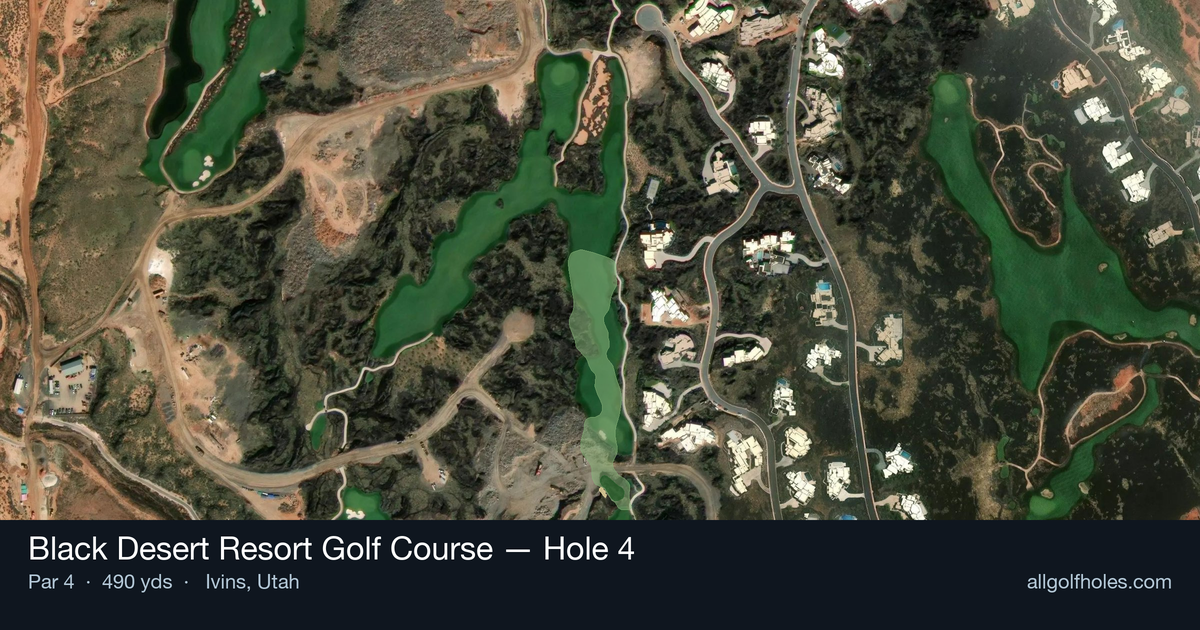Hole 4 aerial at Black Desert Resort Golf Course