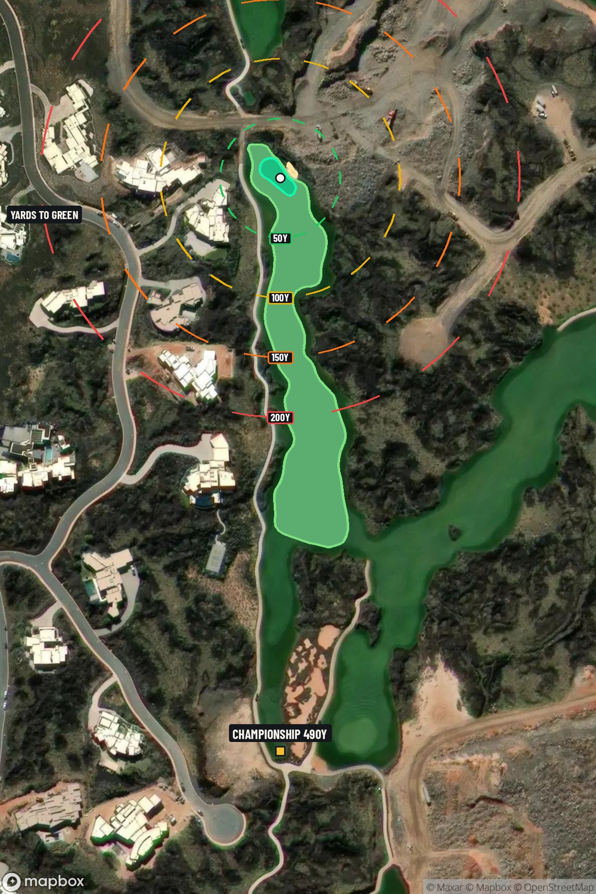 Hole 4 aerial at Black Desert Resort Golf Course