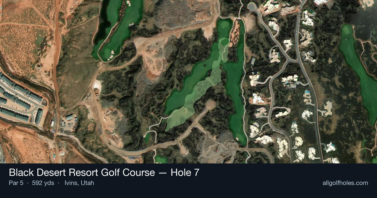 Hole 7 aerial at Black Desert Resort Golf Course