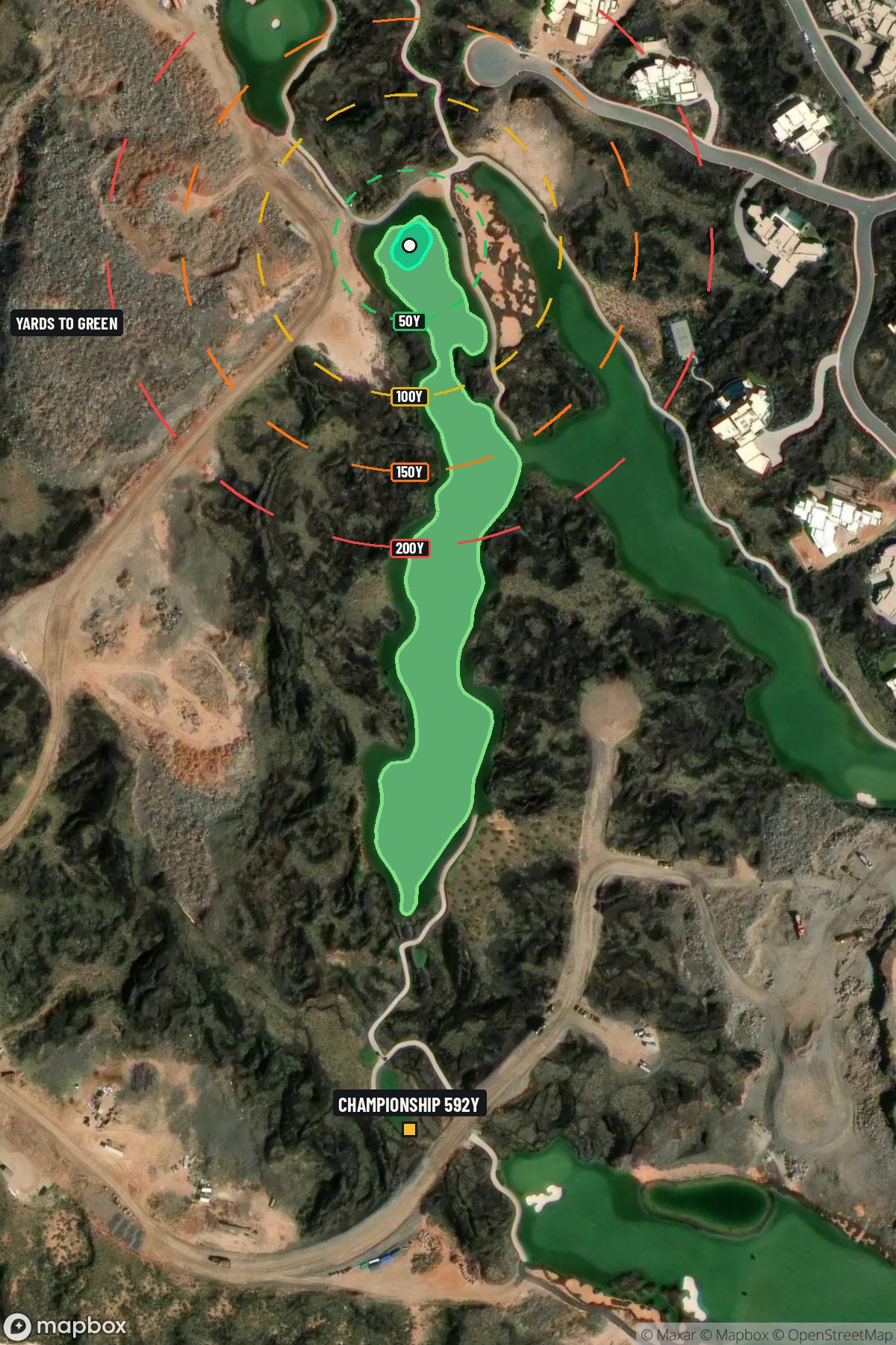 Hole 7 aerial at Black Desert Resort Golf Course