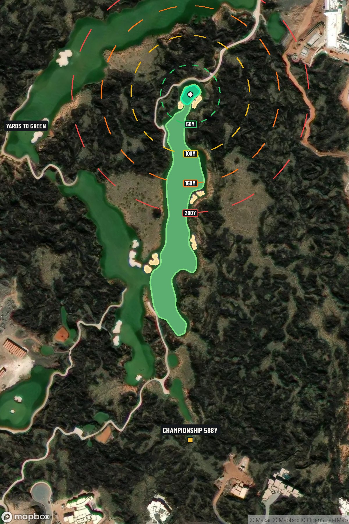 Hole 9 aerial at Black Desert Resort Golf Course