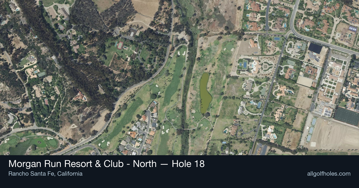 Hole 18 aerial at Morgan Run Resort & Club - North