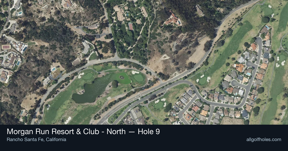 Hole 9 aerial at Morgan Run Resort & Club - North