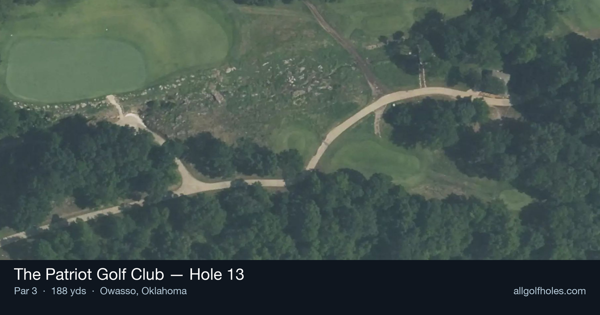 Hole 13 aerial at The Patriot Golf Club