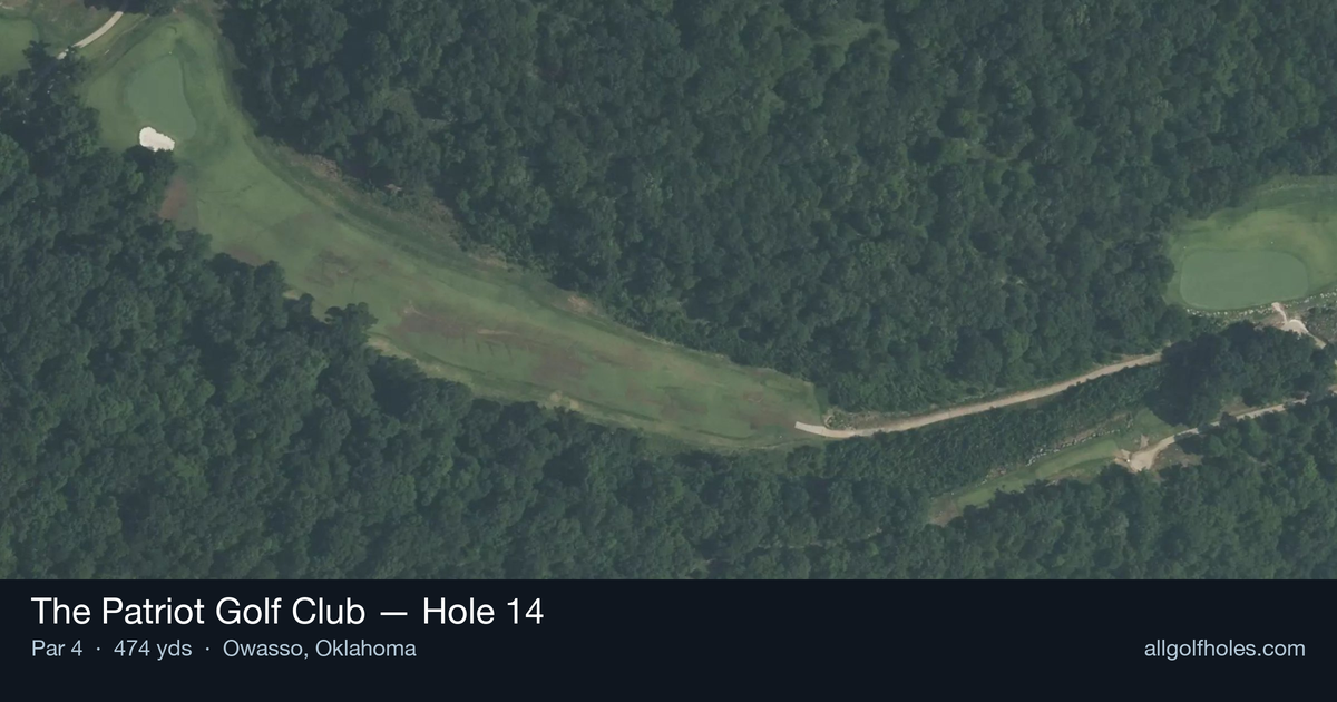 Hole 14 aerial at The Patriot Golf Club