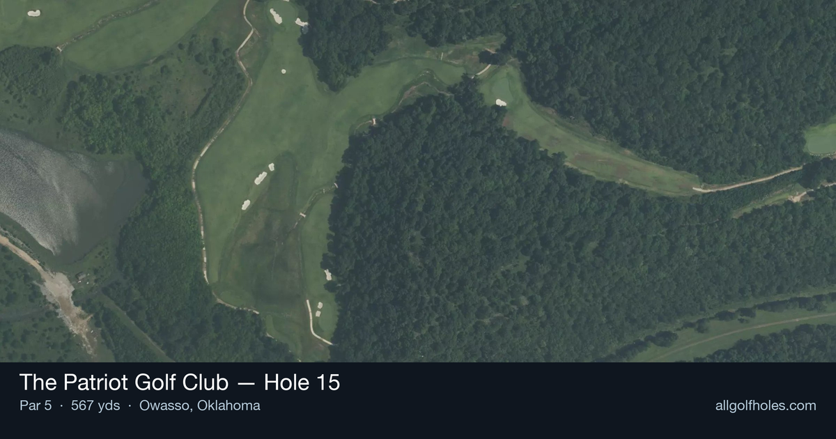 Hole 15 aerial at The Patriot Golf Club