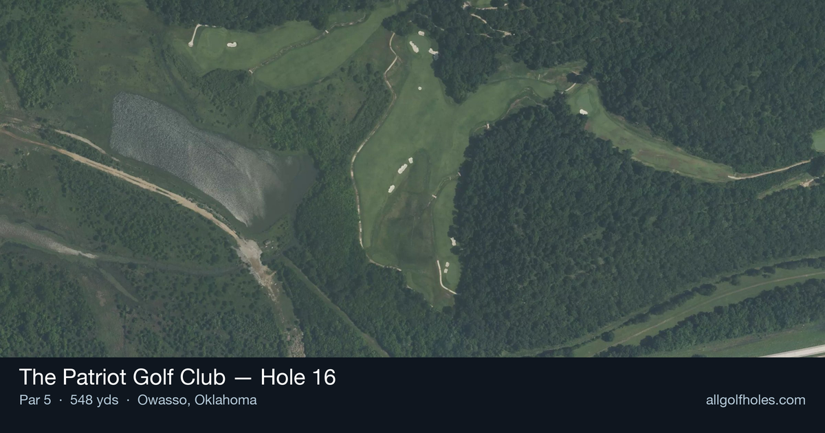 Hole 16 aerial at The Patriot Golf Club