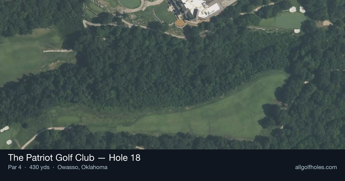 Hole 18 aerial at The Patriot Golf Club