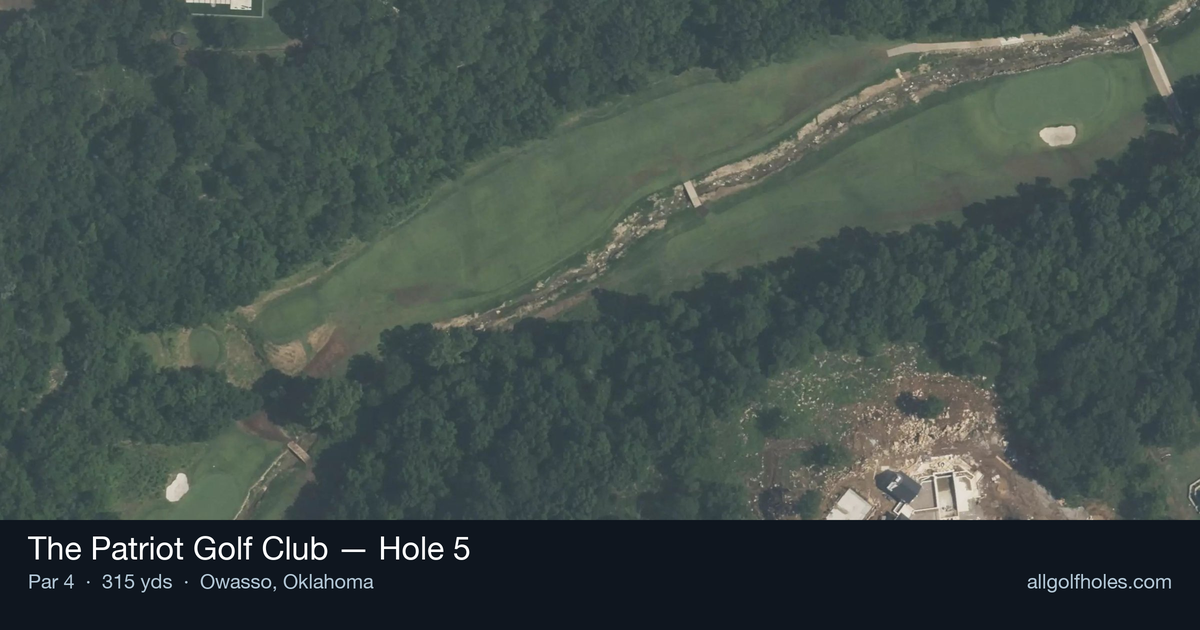 Hole 5 aerial at The Patriot Golf Club