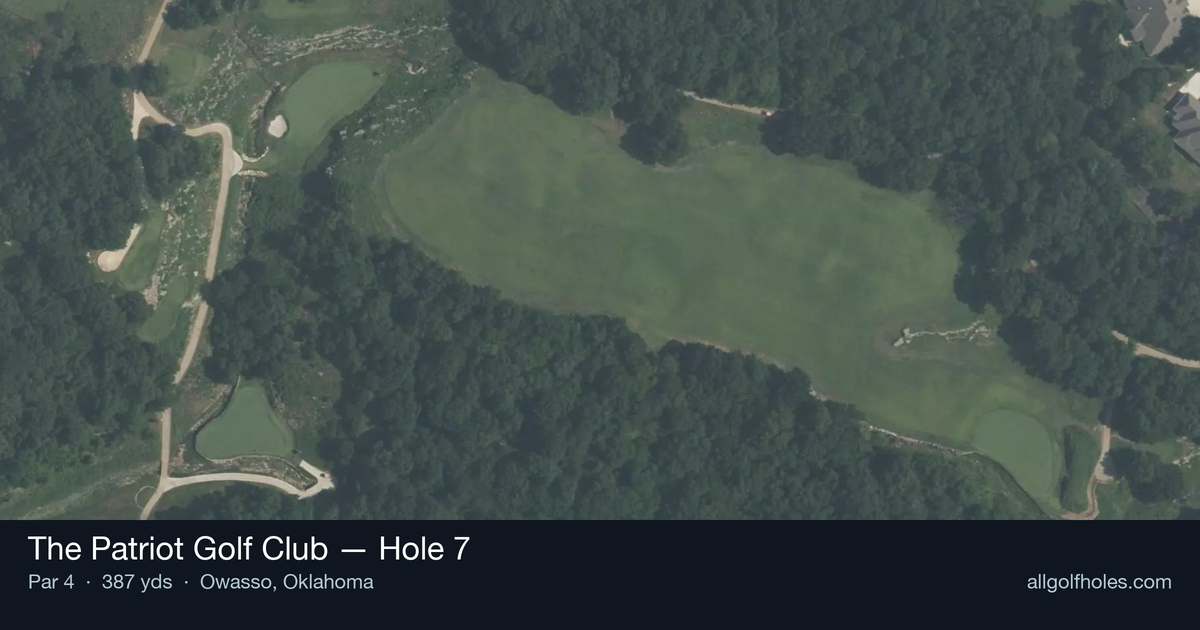 Hole 7 aerial at The Patriot Golf Club