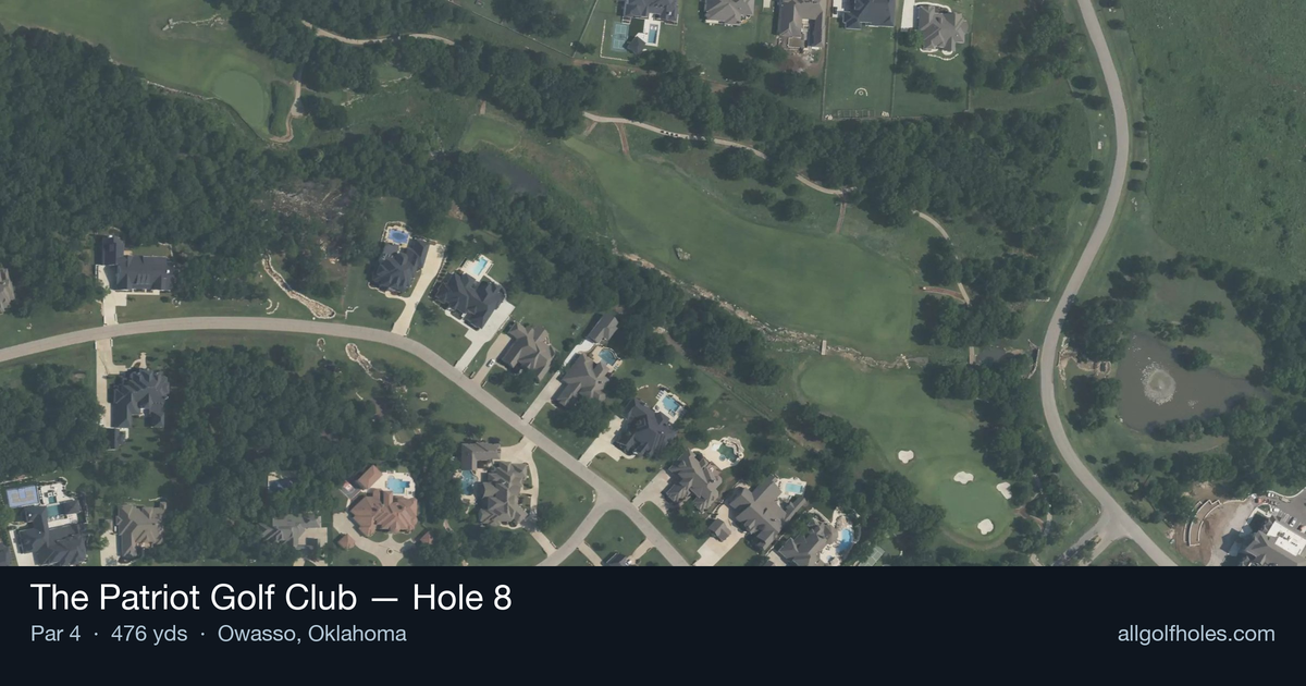 Hole 8 aerial at The Patriot Golf Club