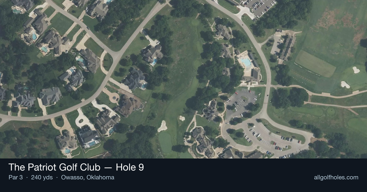 Hole 9 aerial at The Patriot Golf Club