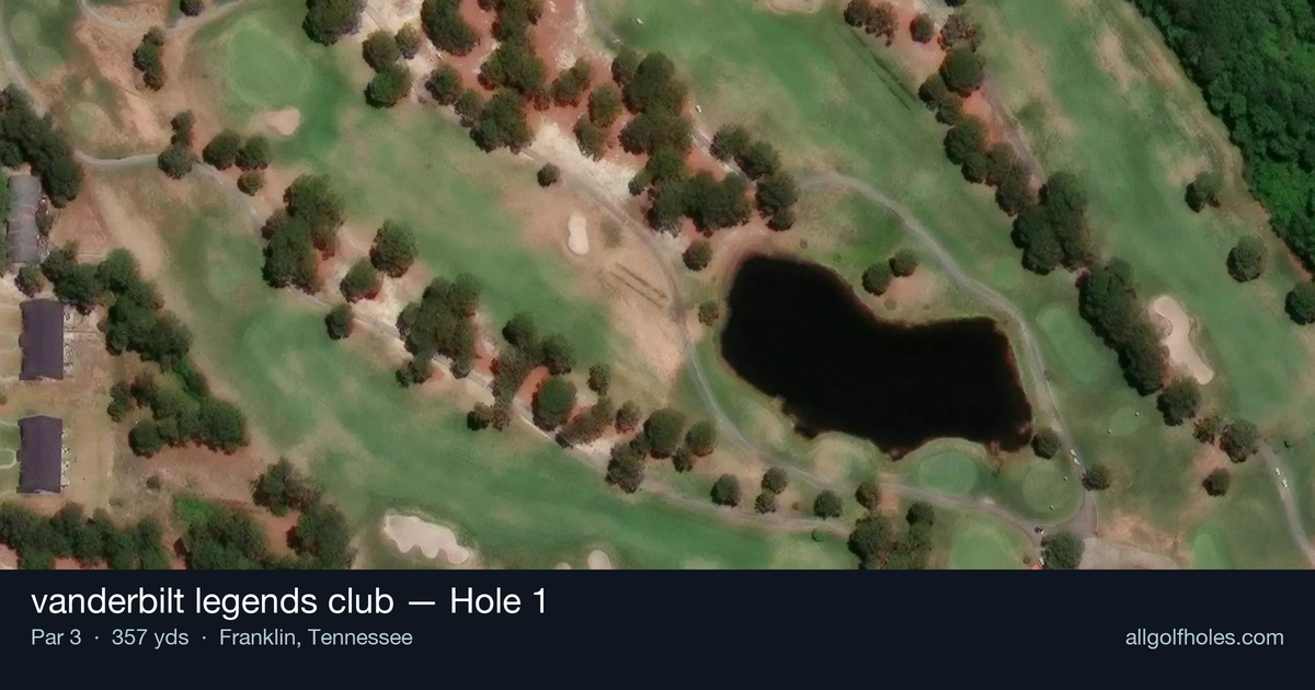Hole 1 aerial at vanderbilt legends club