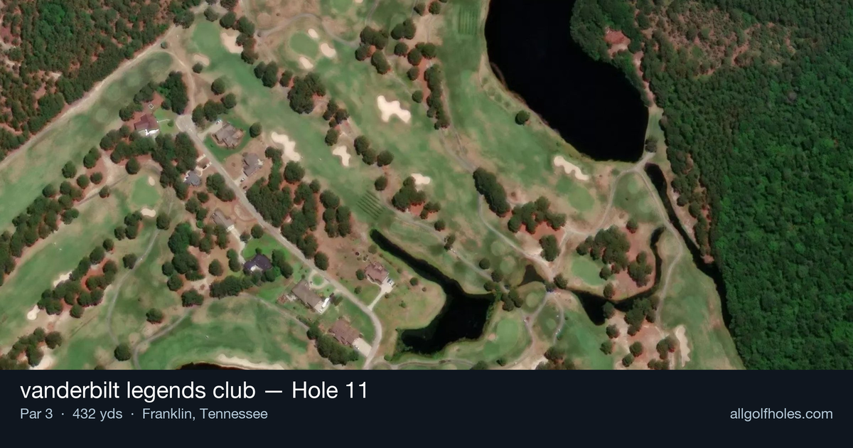 Hole 11 aerial at vanderbilt legends club